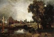 John Constable Dedham Lock and Mill oil painting artist